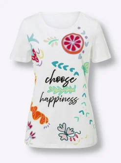 Shirts|heine Print-Shirt mit Lettering weiß-bedruckt
