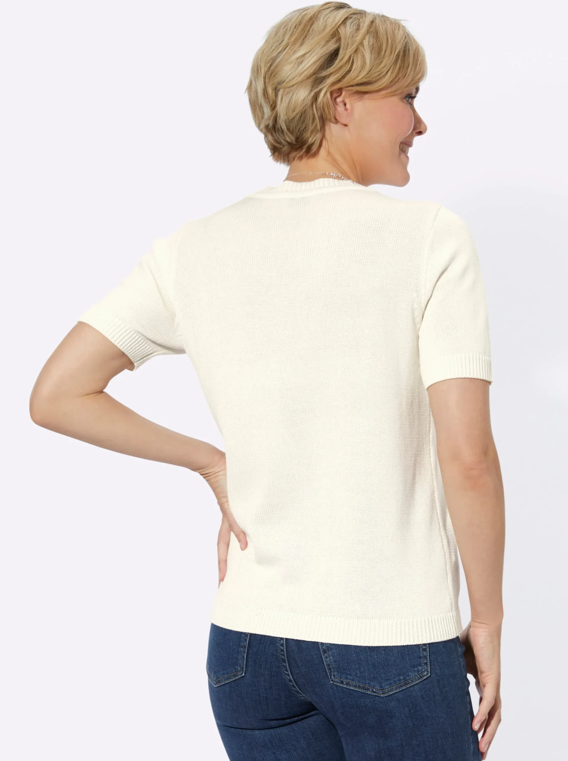 Basics|Pullover| Pullover wollweiß