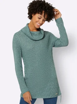 Pullover| Pullover jade-ecru-meliert