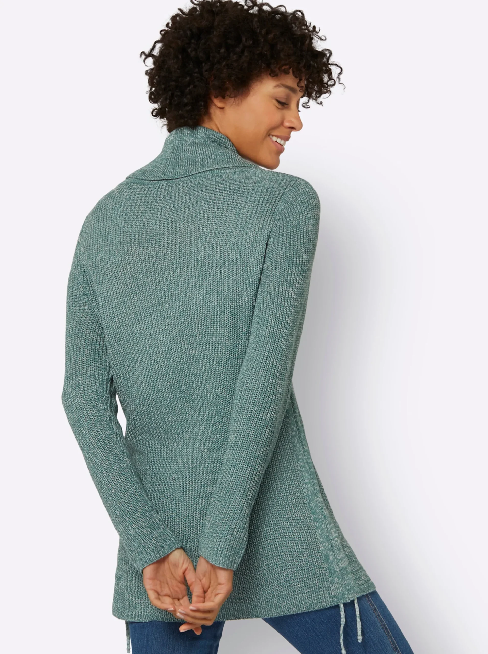Pullover| Pullover jade-ecru-meliert