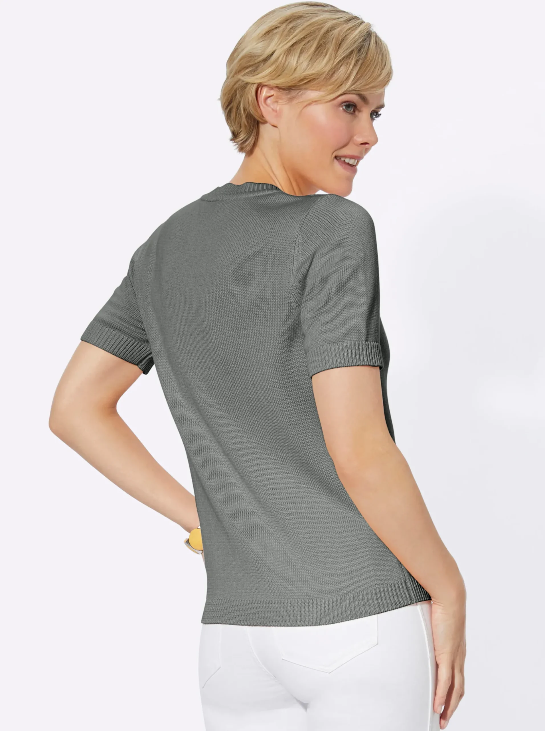 Basics| Pullover grau-meliert