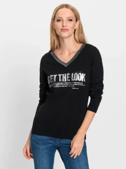 Pullover|heine Pullover schwarz-bedruckt