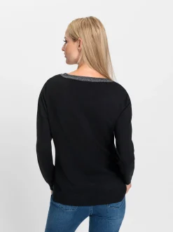 Pullover|heine Pullover schwarz-bedruckt