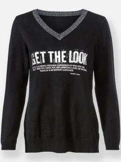 Pullover|heine Pullover schwarz-bedruckt