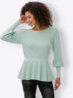 Pullover|heine Pullover kalkmint-ecru-meliert