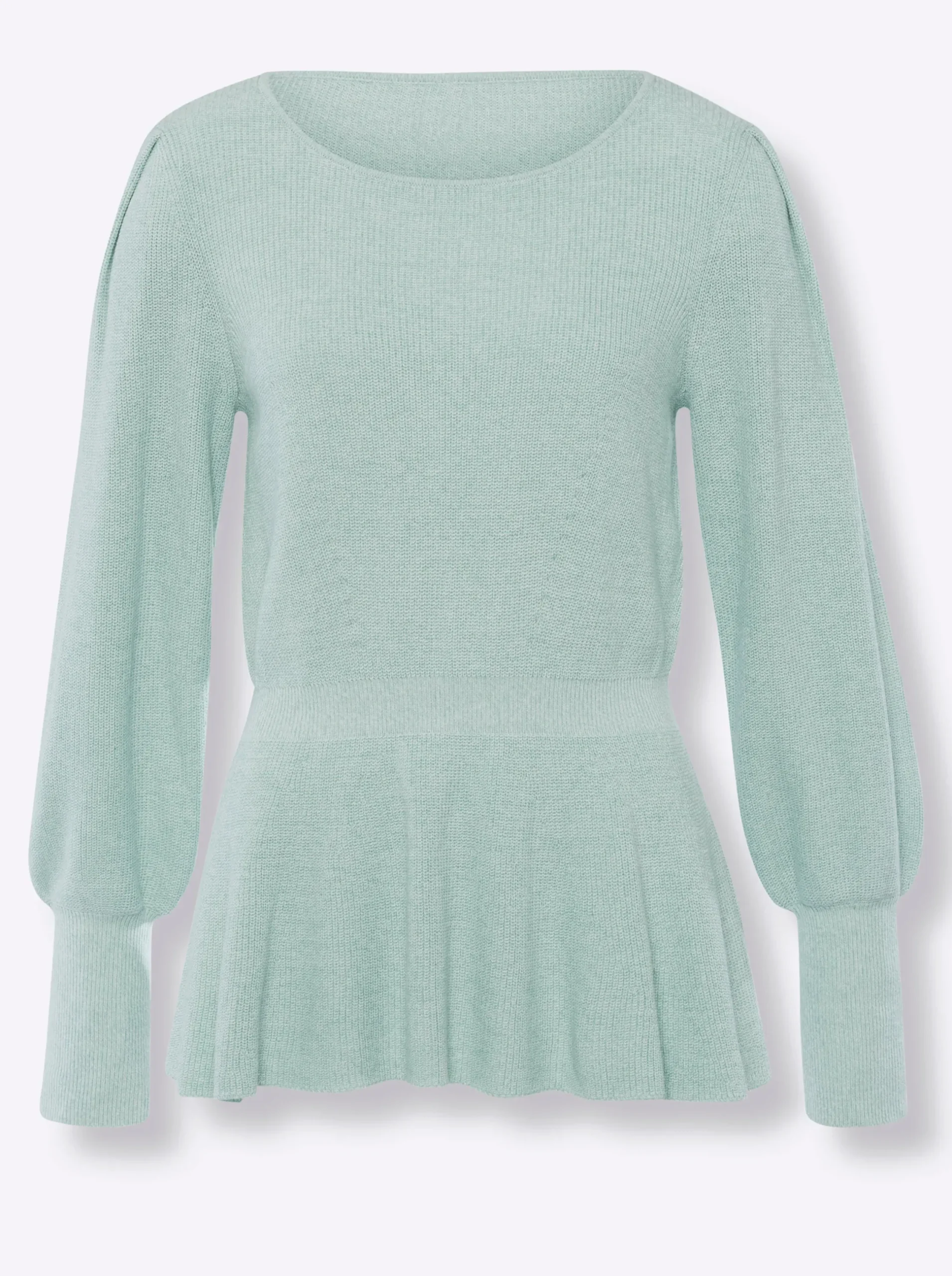 Pullover|heine Pullover kalkmint-ecru-meliert