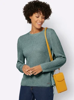 Pullover| Pullover jade-ecru-meliert