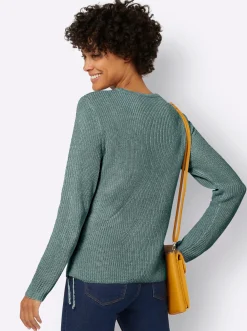 Pullover| Pullover jade-ecru-meliert