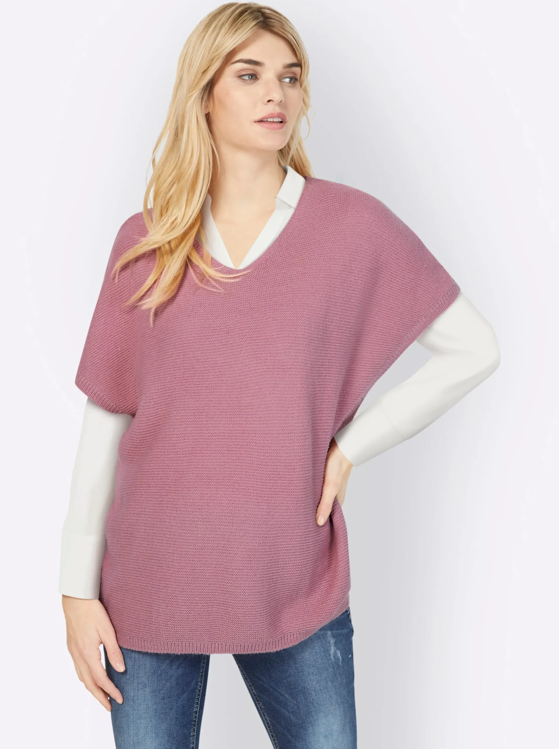 Pullover|heine Pullunder altrosa