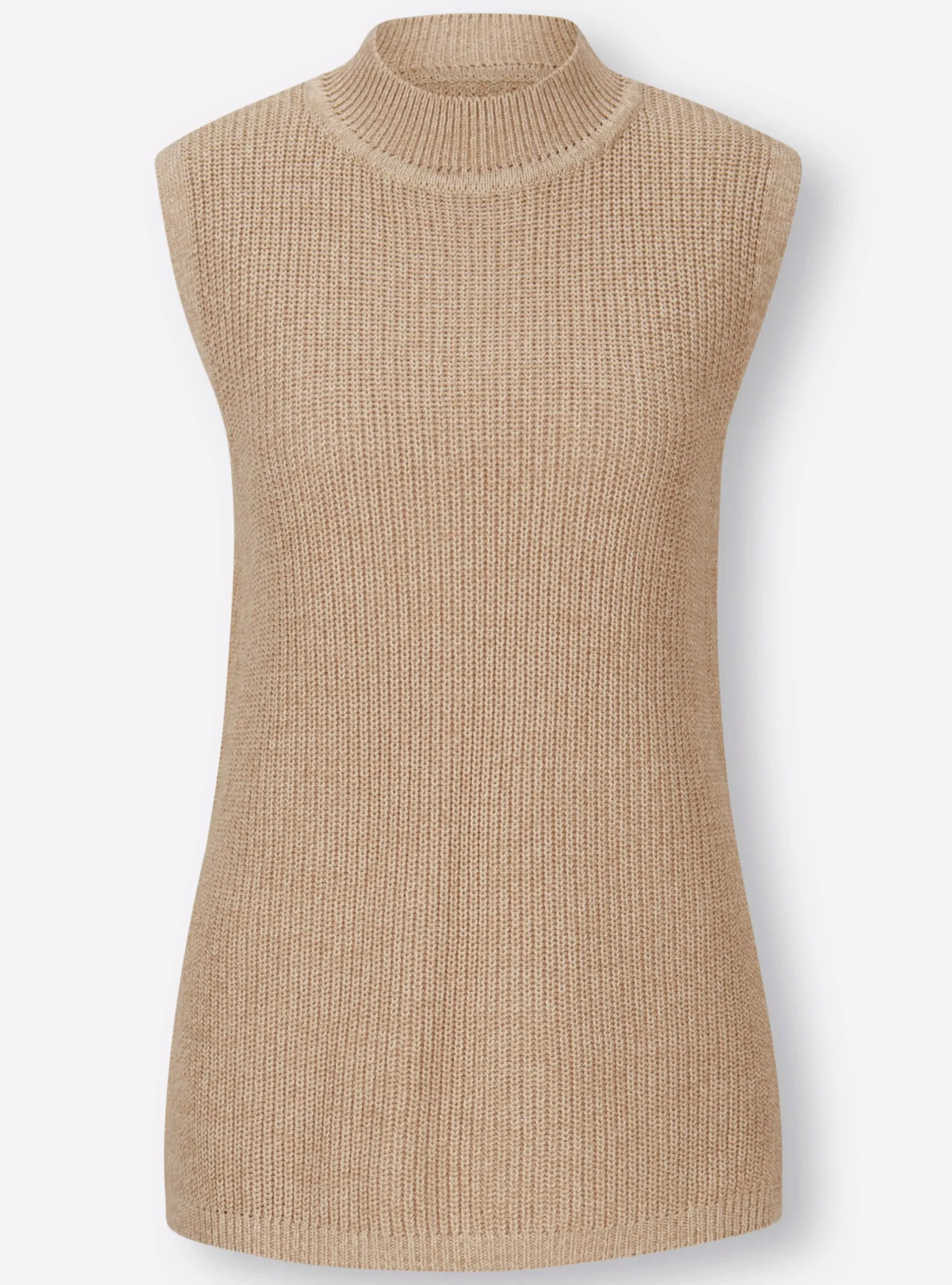 Pullover|heine Pullunder mit hohen Seitenschlitzen beige-meliert