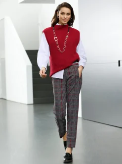 Pullover| Pullunder mit Merinowolle rot