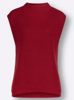 Pullover| Pullunder mit Merinowolle rot