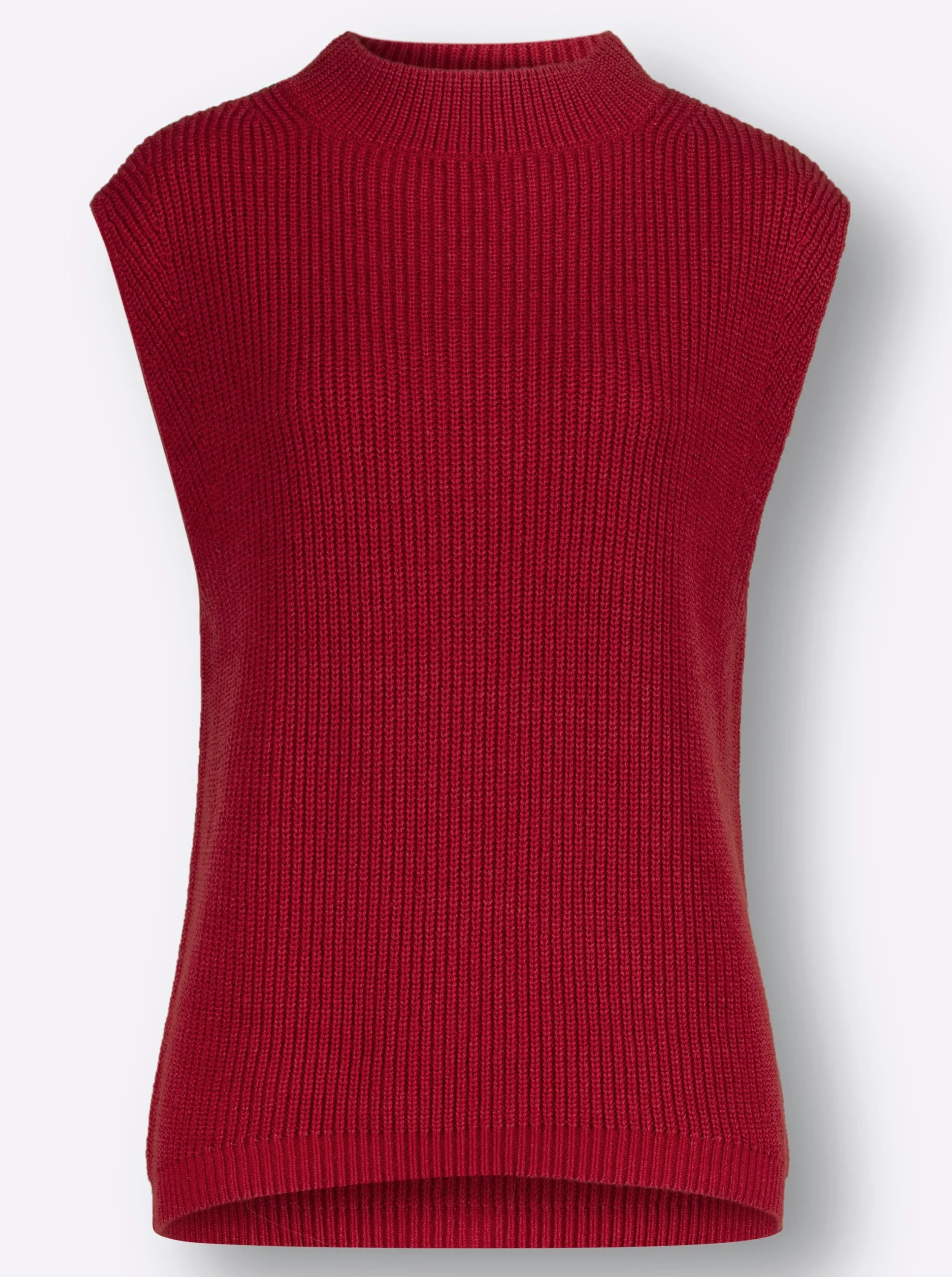 Pullover| Pullunder mit Merinowolle rot