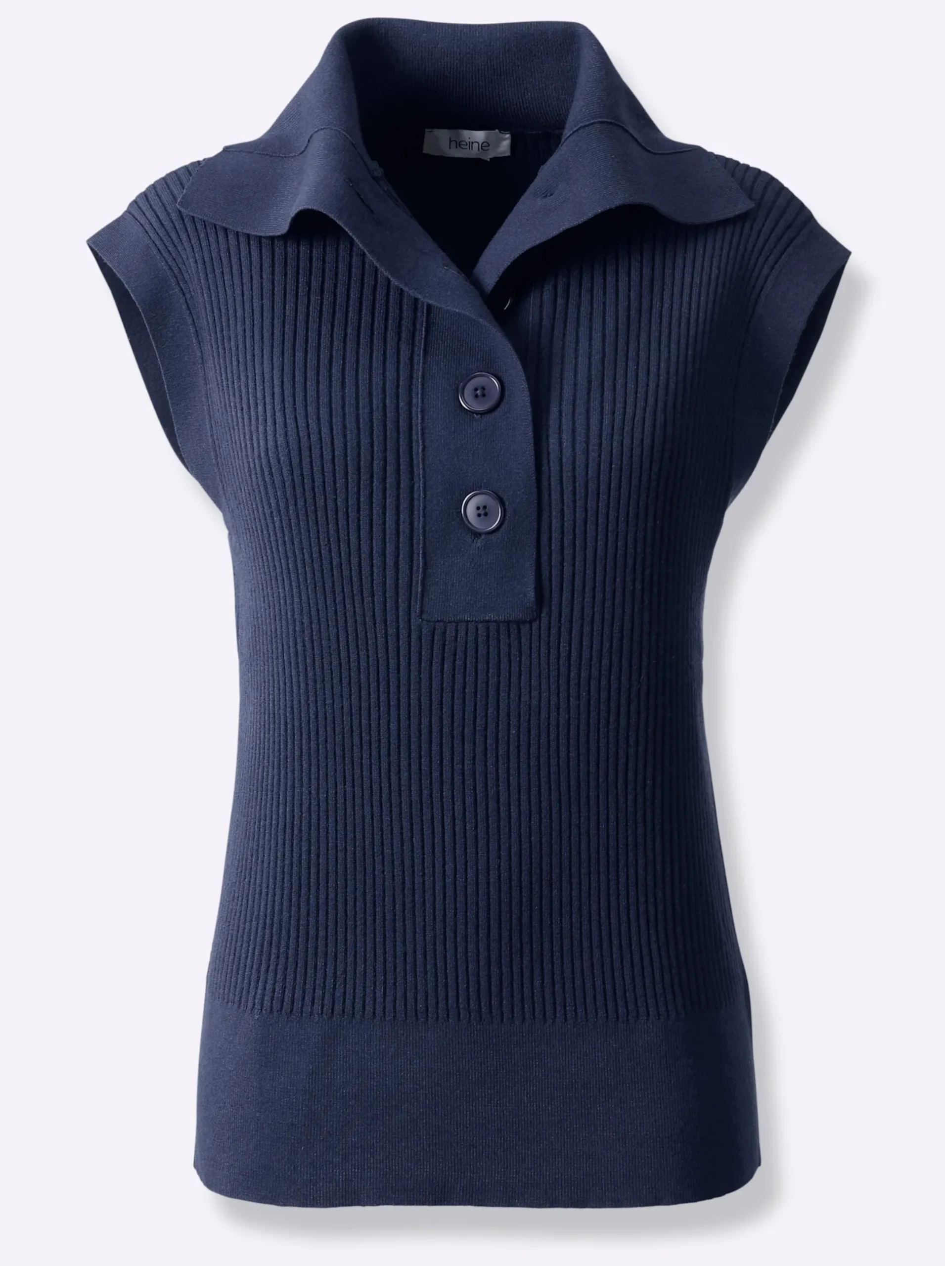 Pullover|heine Pullunder mit variablem Kragen marine