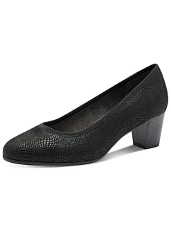 Pumps|Jana Pumps mit Reptil-Prägung schwarz