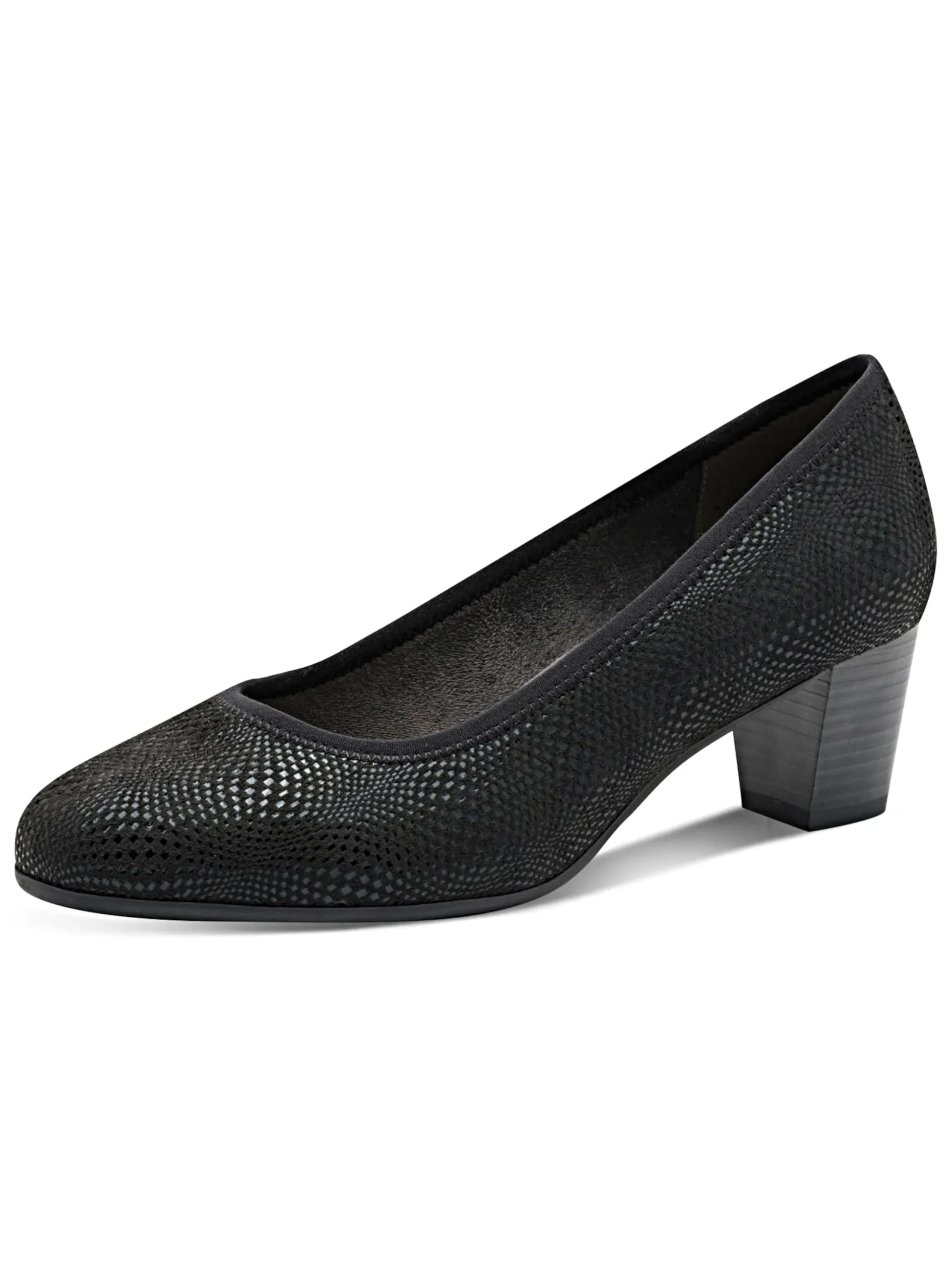 Pumps|Jana Pumps mit Reptil-Prägung schwarz