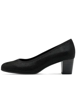 Pumps|Jana Pumps mit Reptil-Prägung schwarz