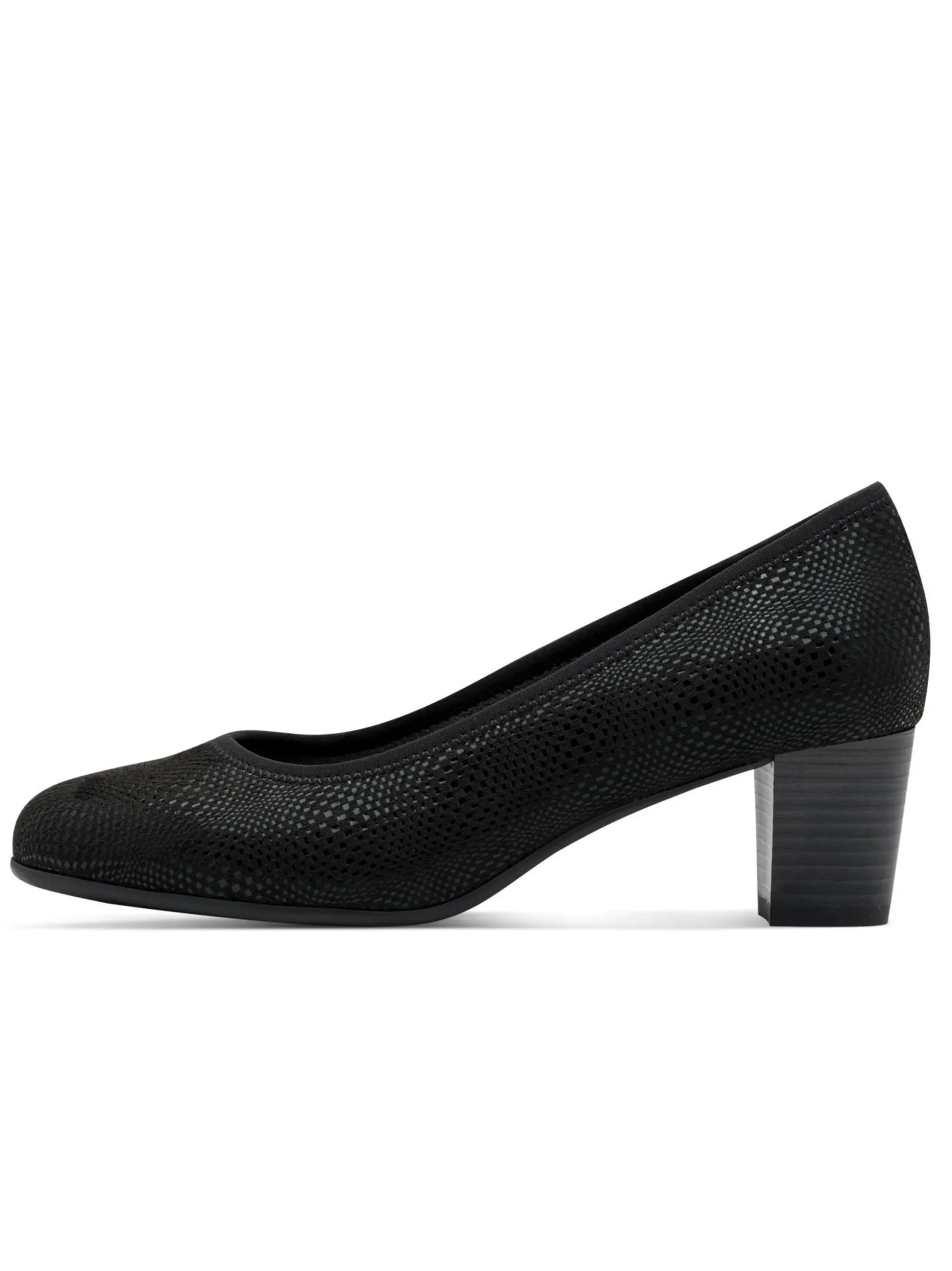 Pumps|Jana Pumps mit Reptil-Prägung schwarz