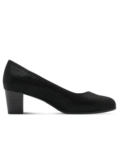 Pumps|Jana Pumps mit Reptil-Prägung schwarz