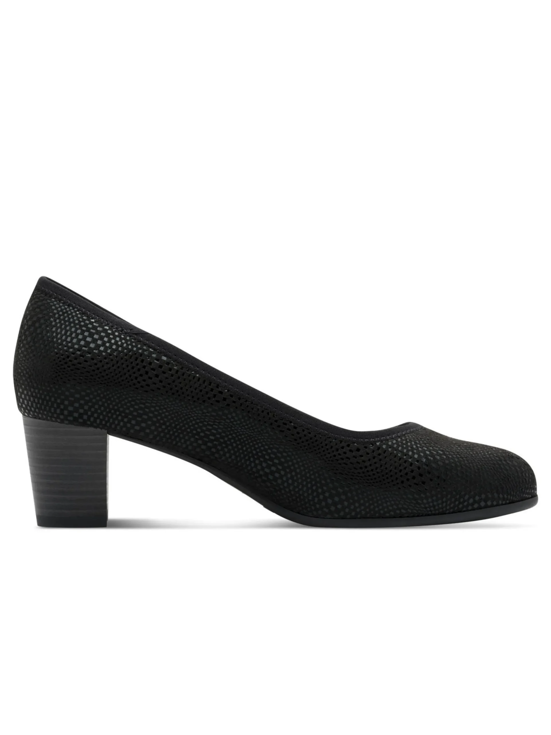 Pumps|Jana Pumps mit Reptil-Prägung schwarz