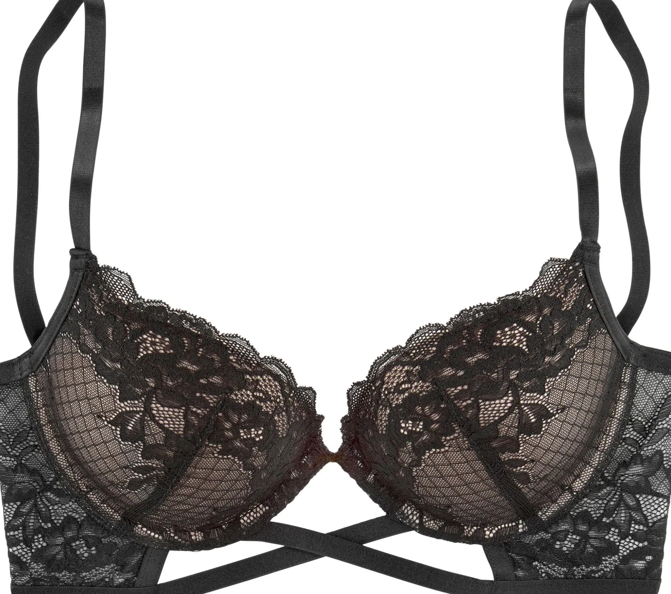 Bhs|JETTE Push-up-BH schwarz-toffee