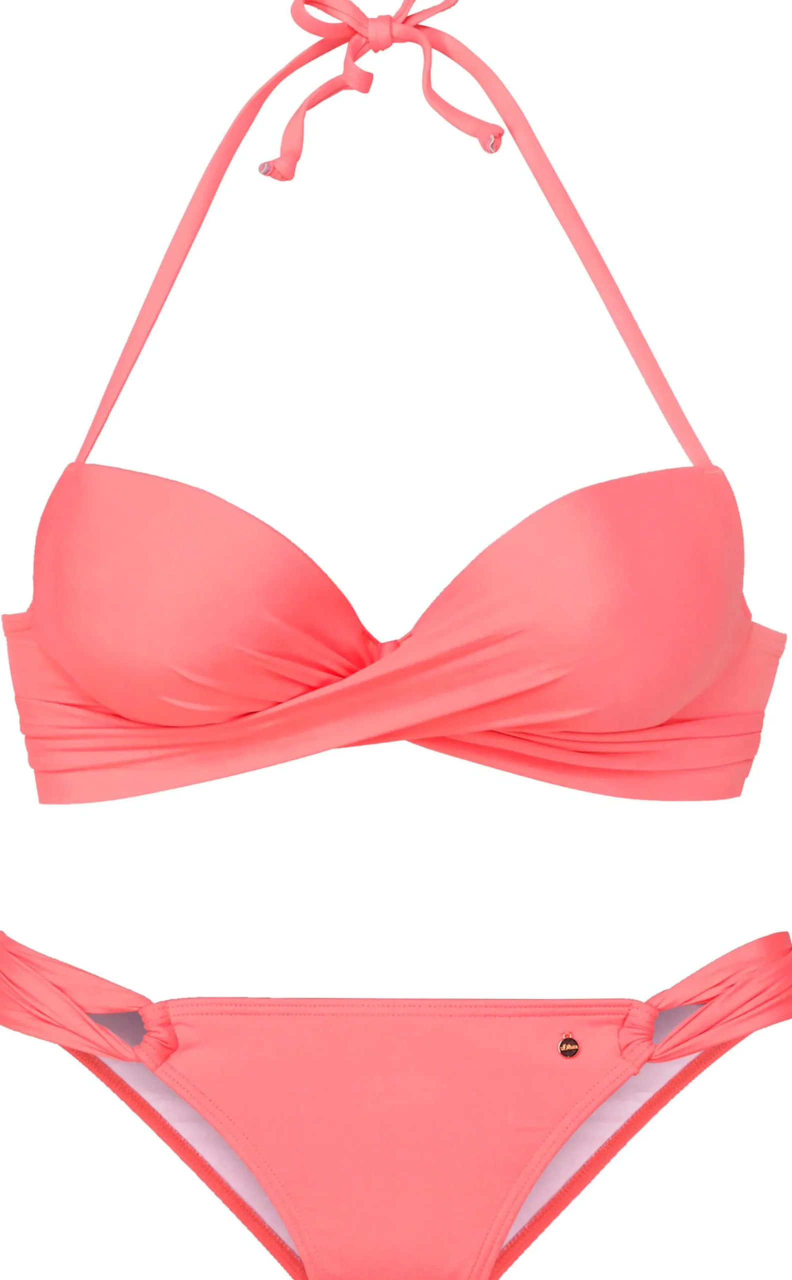 Bikinis|s.Oliver Push-Up-Bikini peach