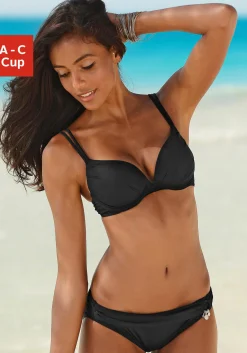 Bikinis|s.Oliver Push-Up-Bikini schwarz