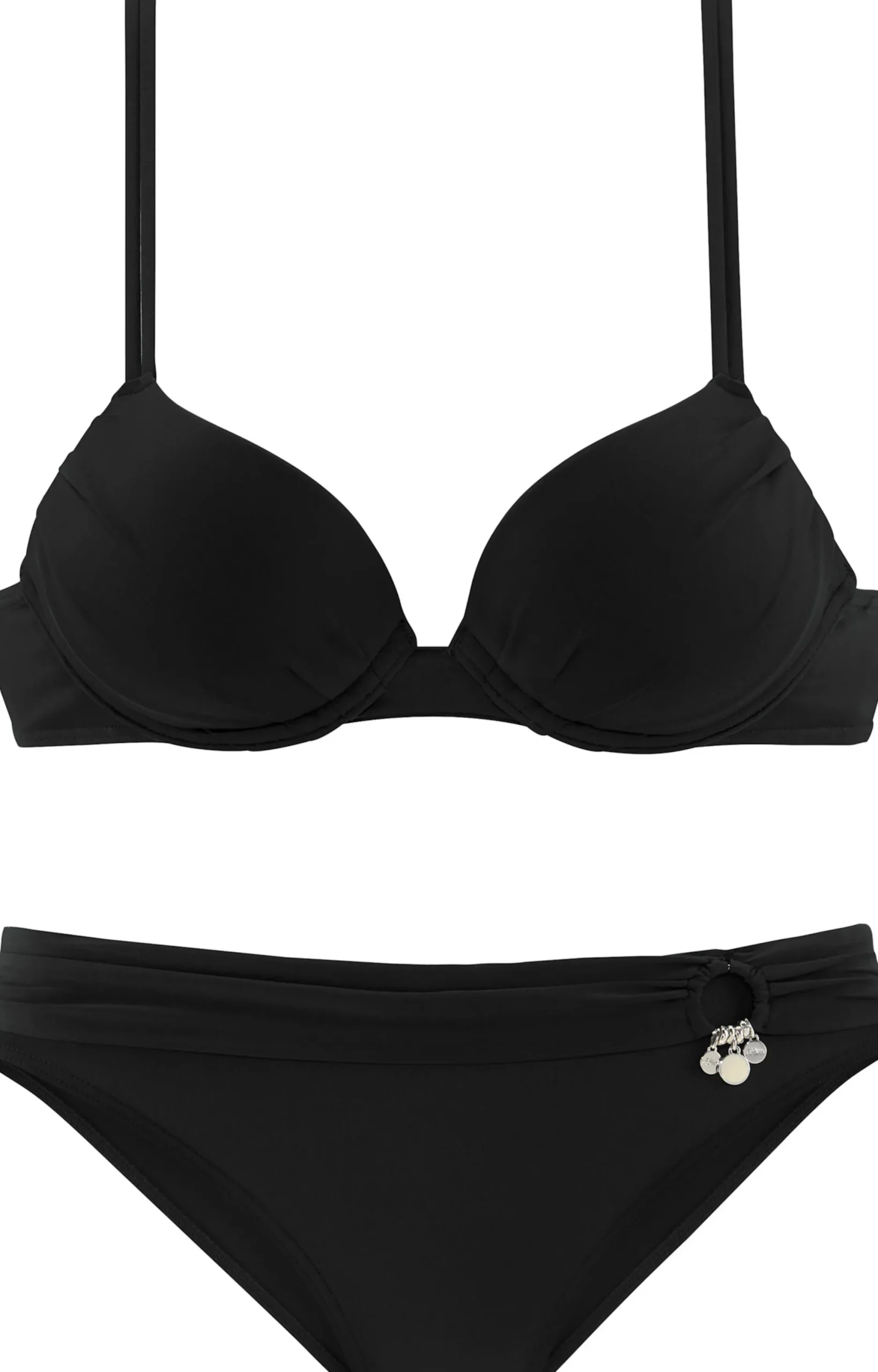 Bikinis|s.Oliver Push-Up-Bikini schwarz