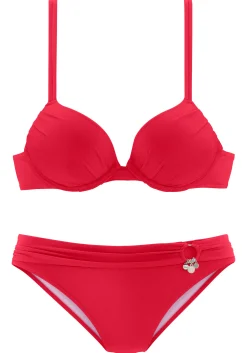 Bikinis|s.Oliver Push-Up-Bikini rot