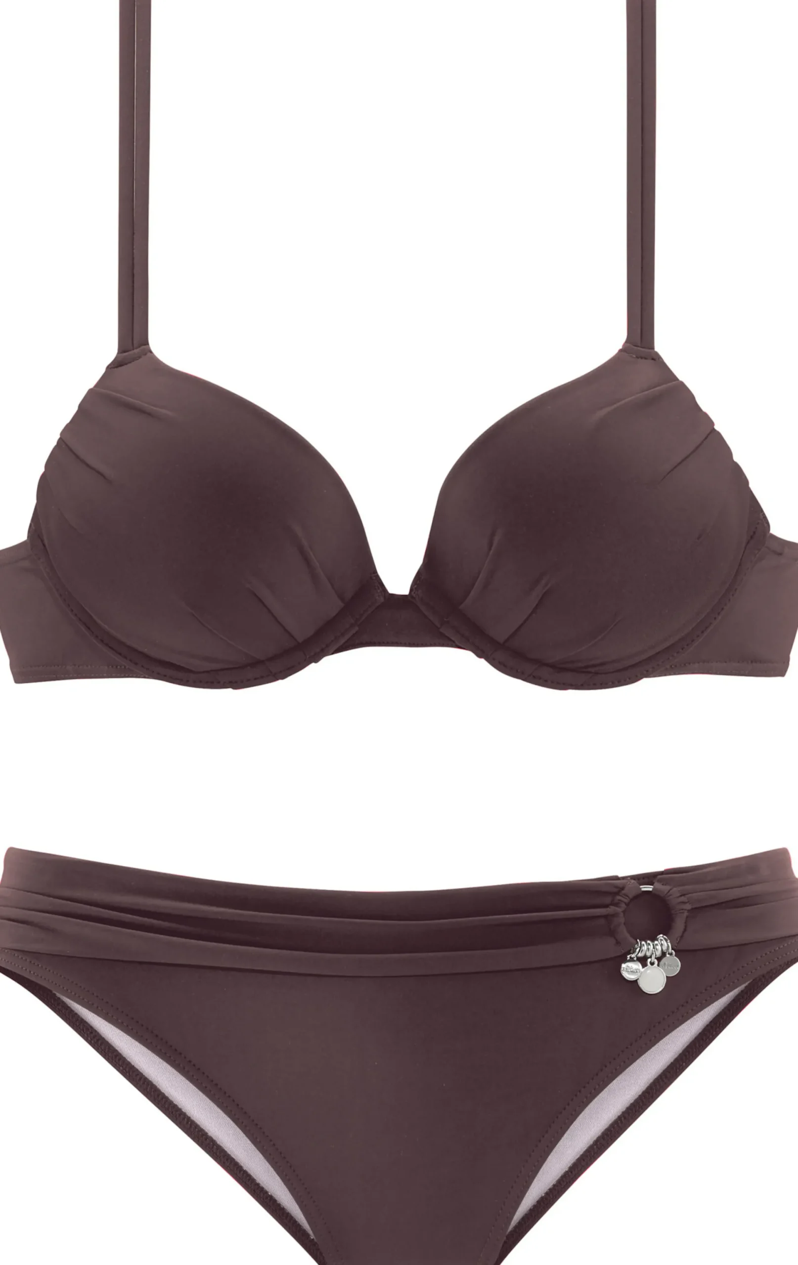 Bikinis|s.Oliver Push-Up-Bikini braun
