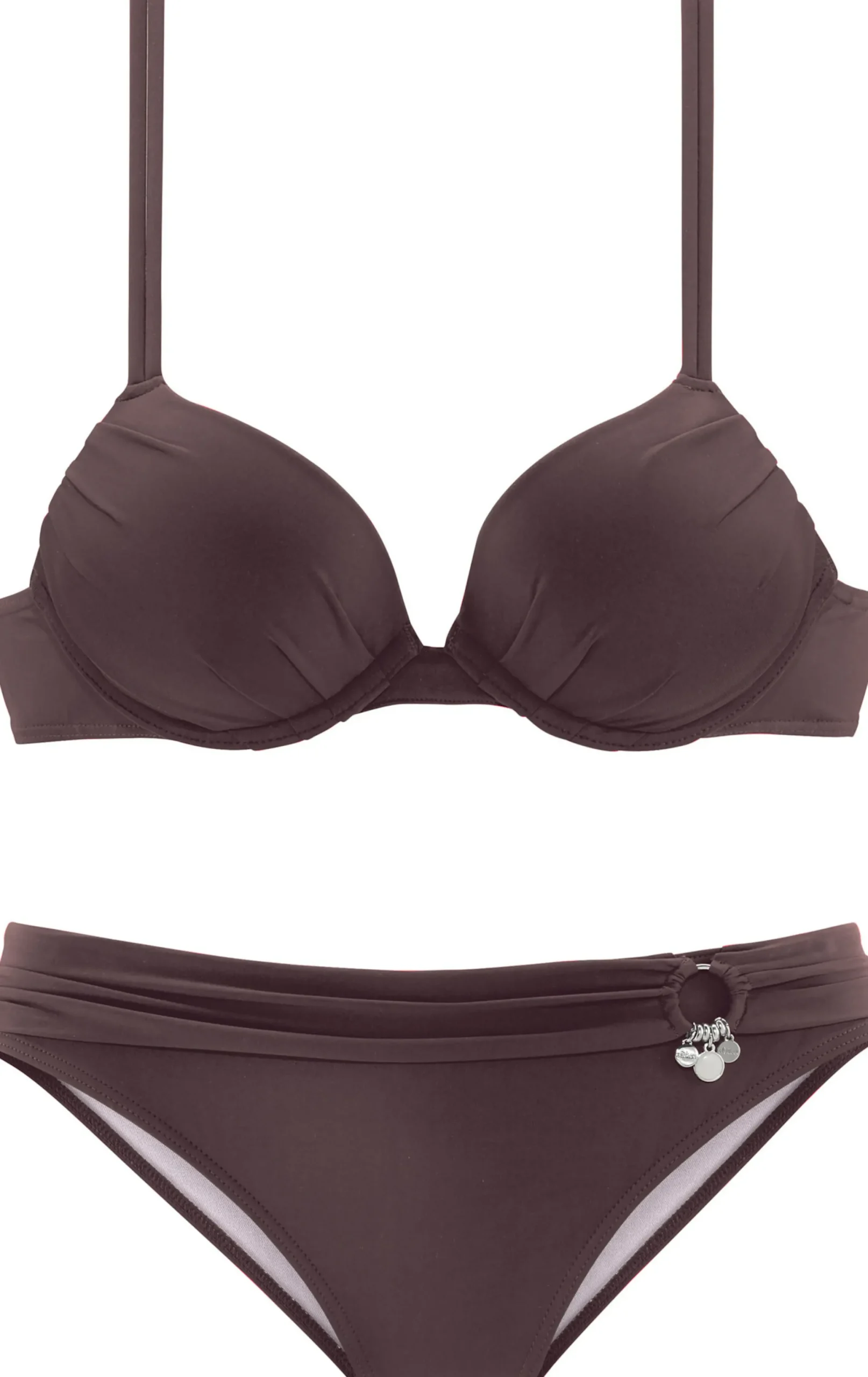Bikinis|s.Oliver Push-Up-Bikini braun
