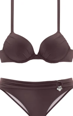 Bikinis|s.Oliver Push-Up-Bikini braun