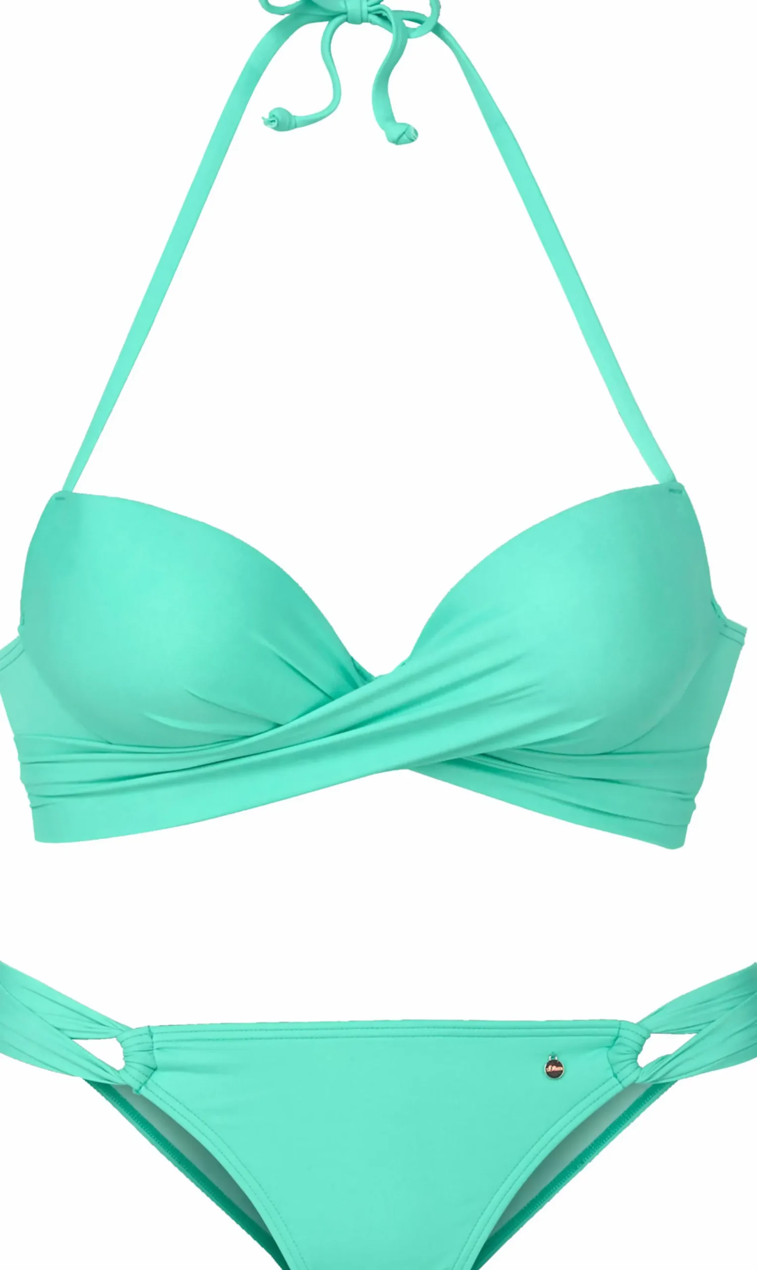 Bikinis|s.Oliver Push-Up-Bikini türkis