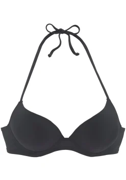Bikinis|LASCANA Push-Up-Bikini-Top schwarz