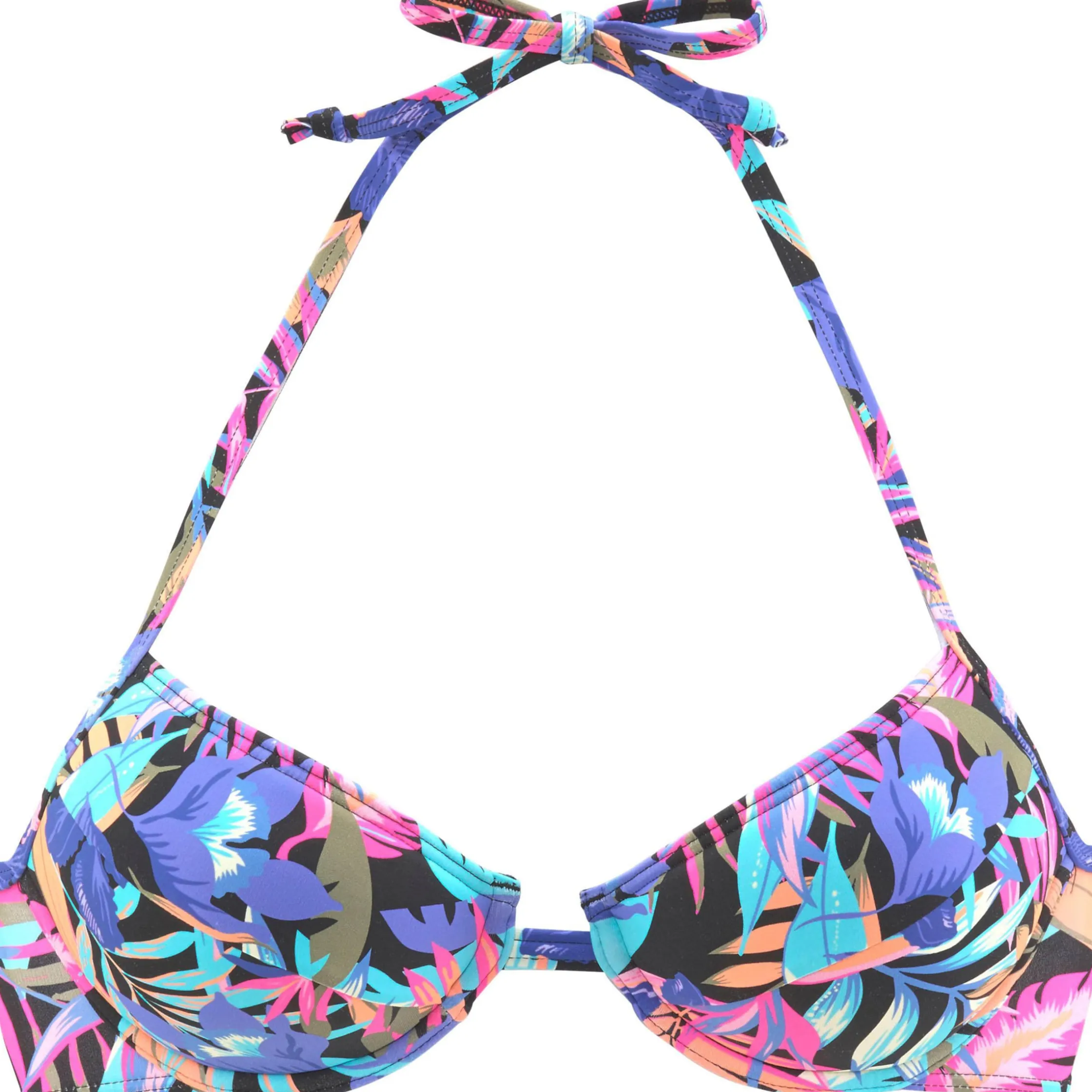 Bikinis|Bench. Push-Up-Bikini-Top schwarz-bedruckt