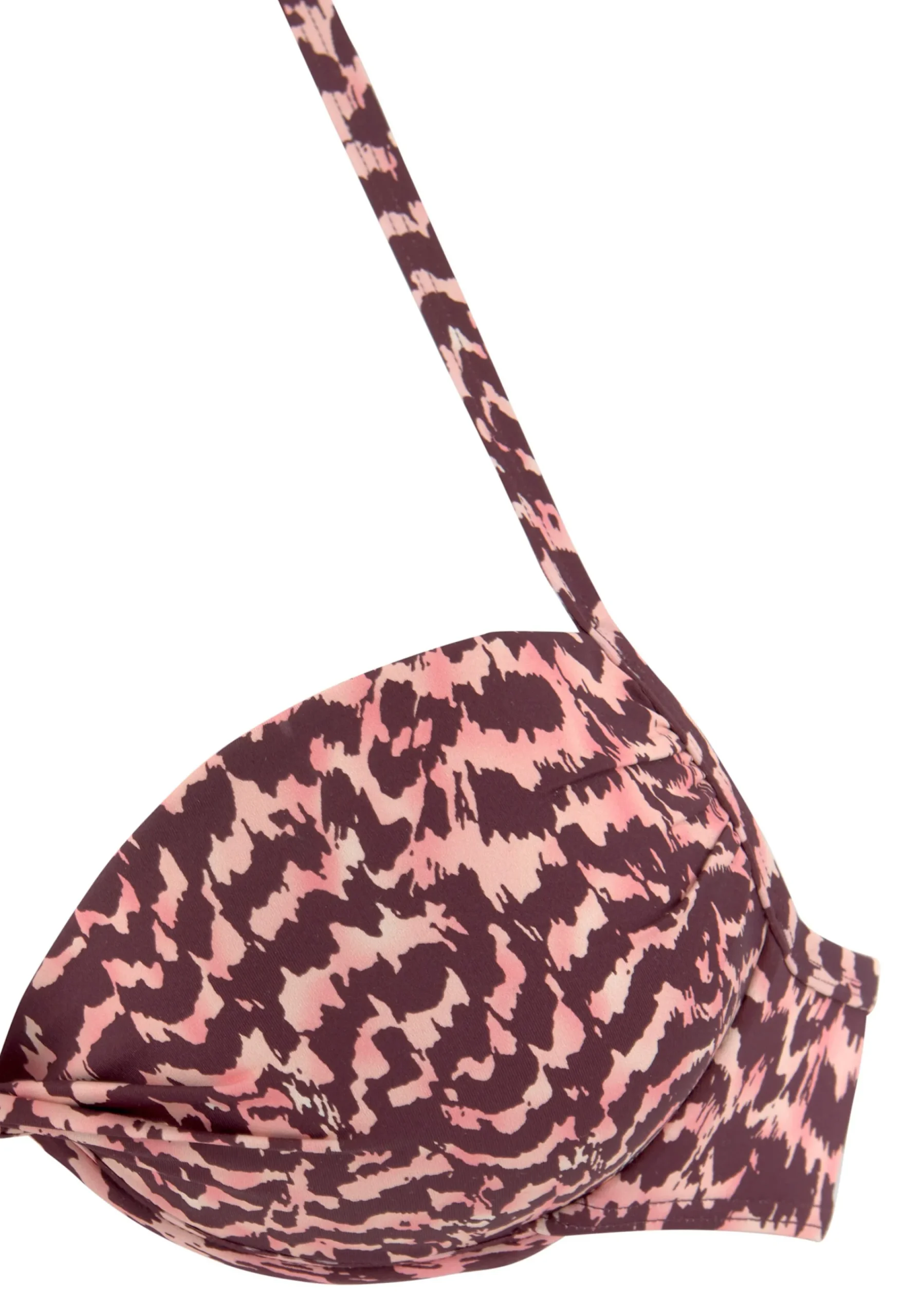 Bikinis|LASCANA Push-Up-Bikini-Top bordeauxbedruckt