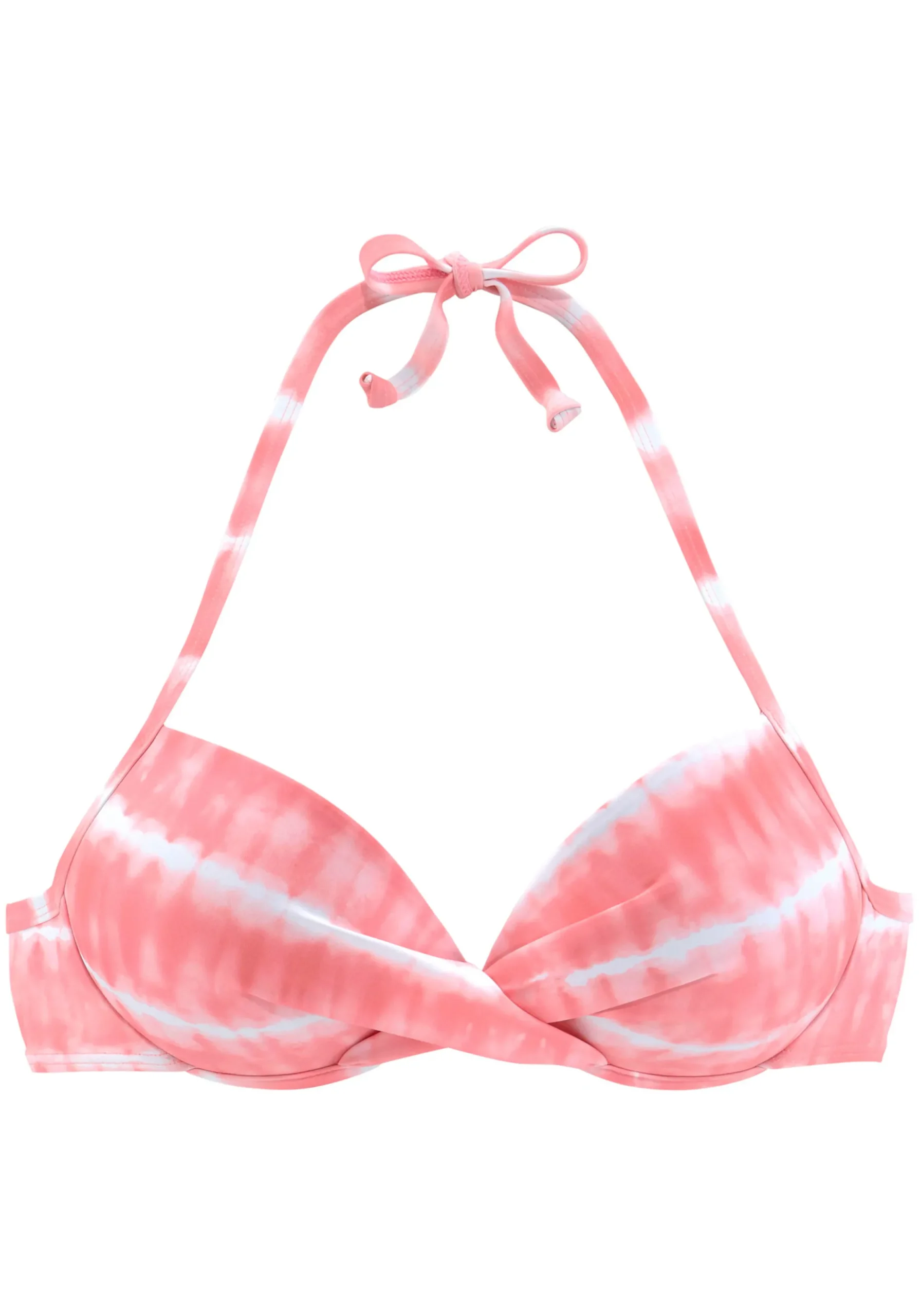 Bikinis|s.Oliver Push-Up-Bikini-Top lobster-weiß
