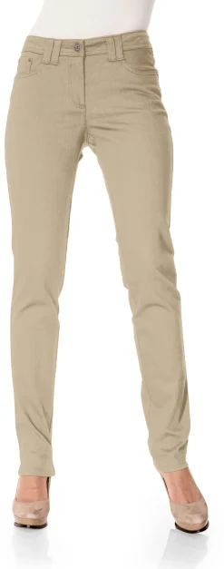 Hosen|heine Push-up-Hose beige