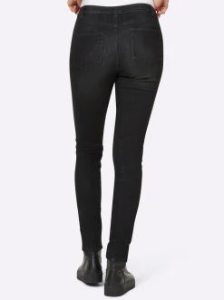 Jeans|heine Push-up-Jeans in Crinkle-Optik blackdenim