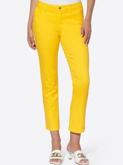Jeans|heine Push-up-Jeans mit Glitzer-Appilkation sonnengelb