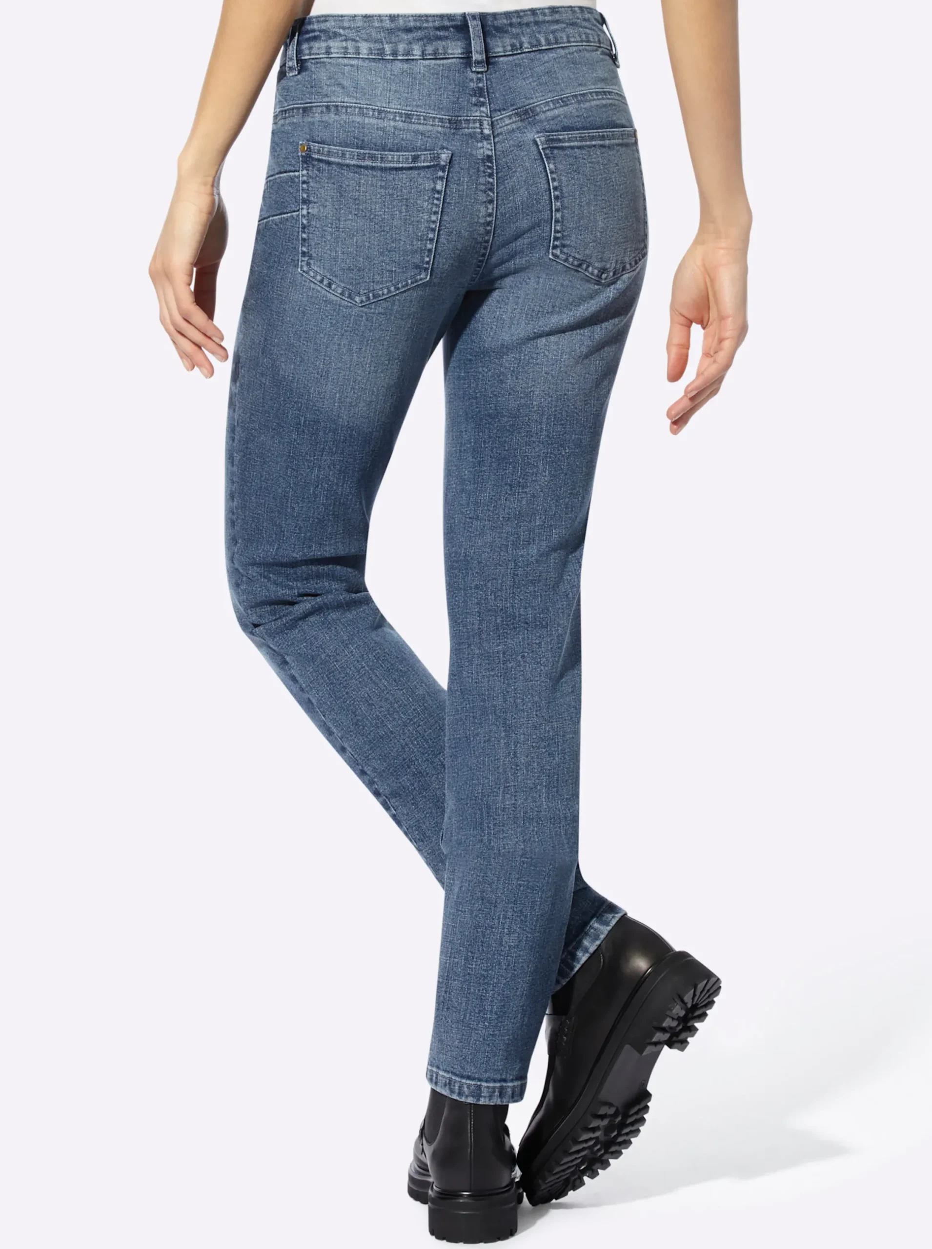 Jeans|heine Push-up-Jeans mit Ziernähten blue-bleached