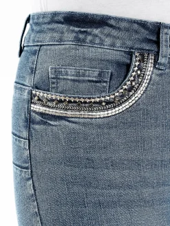 Jeans|heine Push-up-Jeans mit Ziernähten blue-bleached