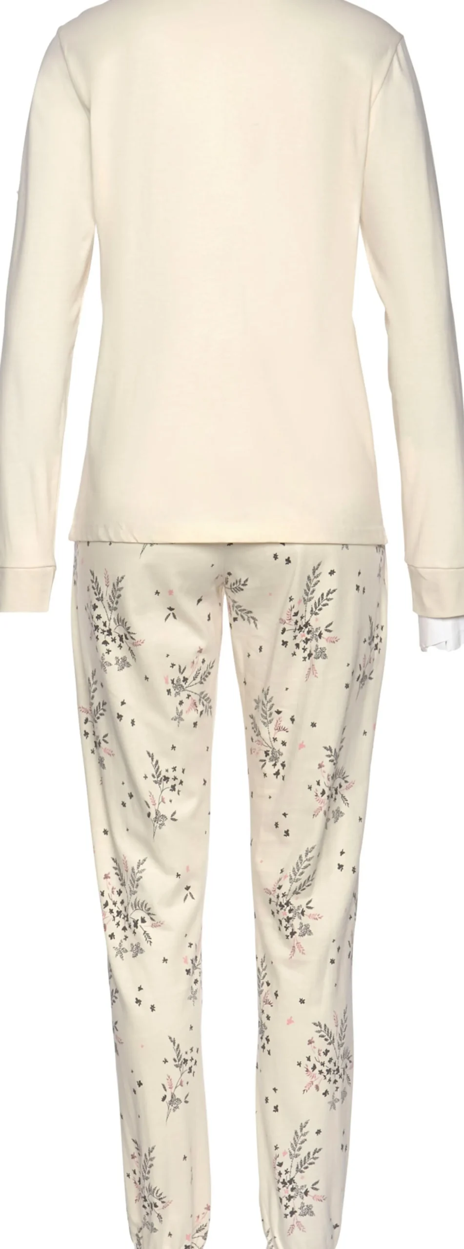 Nachtwäsche|Vivance Dreams Pyjama anthrazit,beige