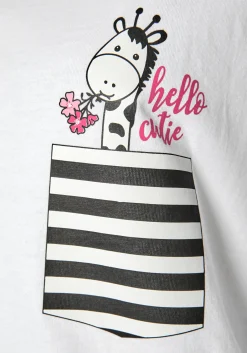 Nachtwäsche|Vivance Dreams Pyjama schwarz-weiß,schwarz-pink