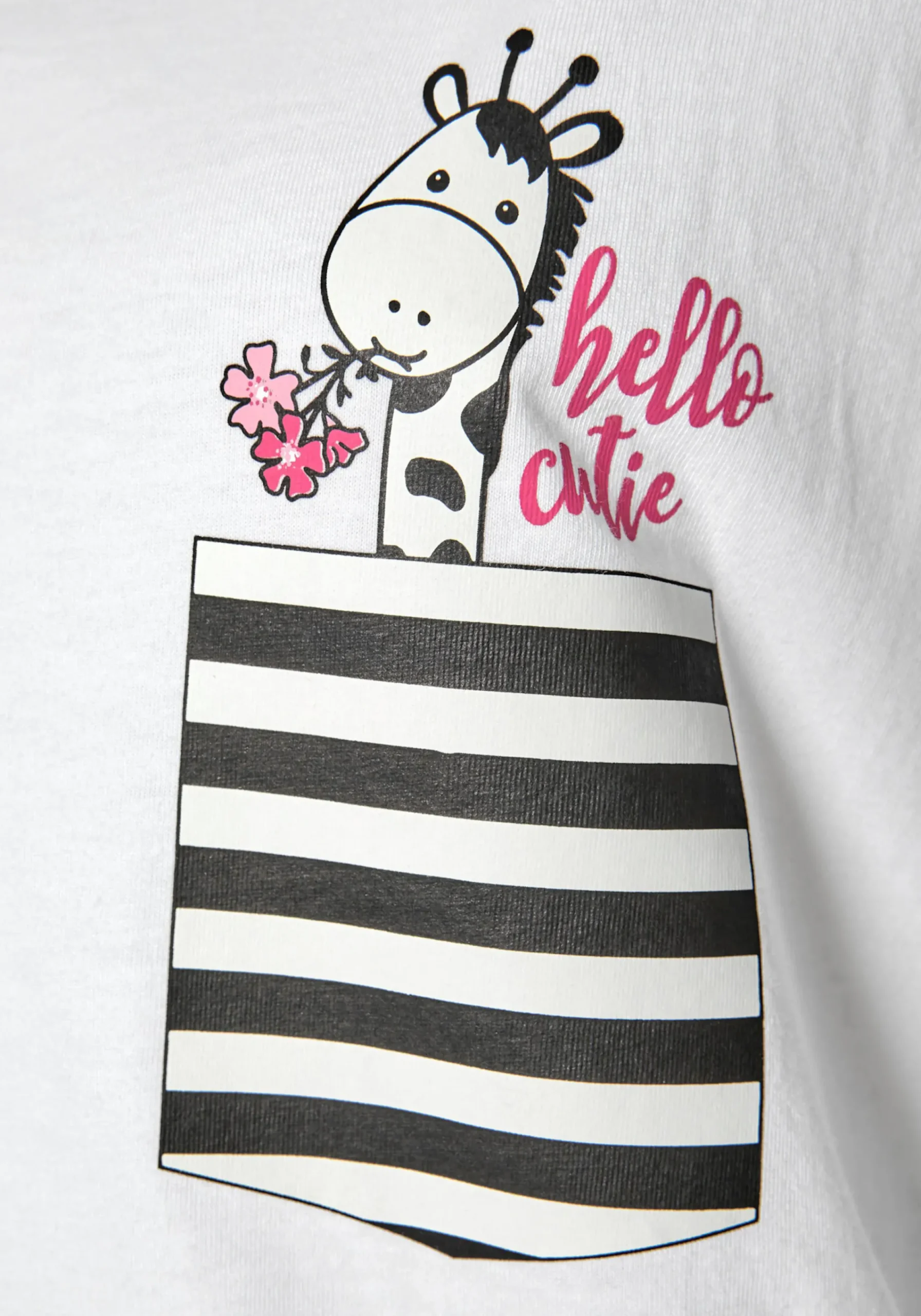 Nachtwäsche|Vivance Dreams Pyjama schwarz-weiß,schwarz-pink