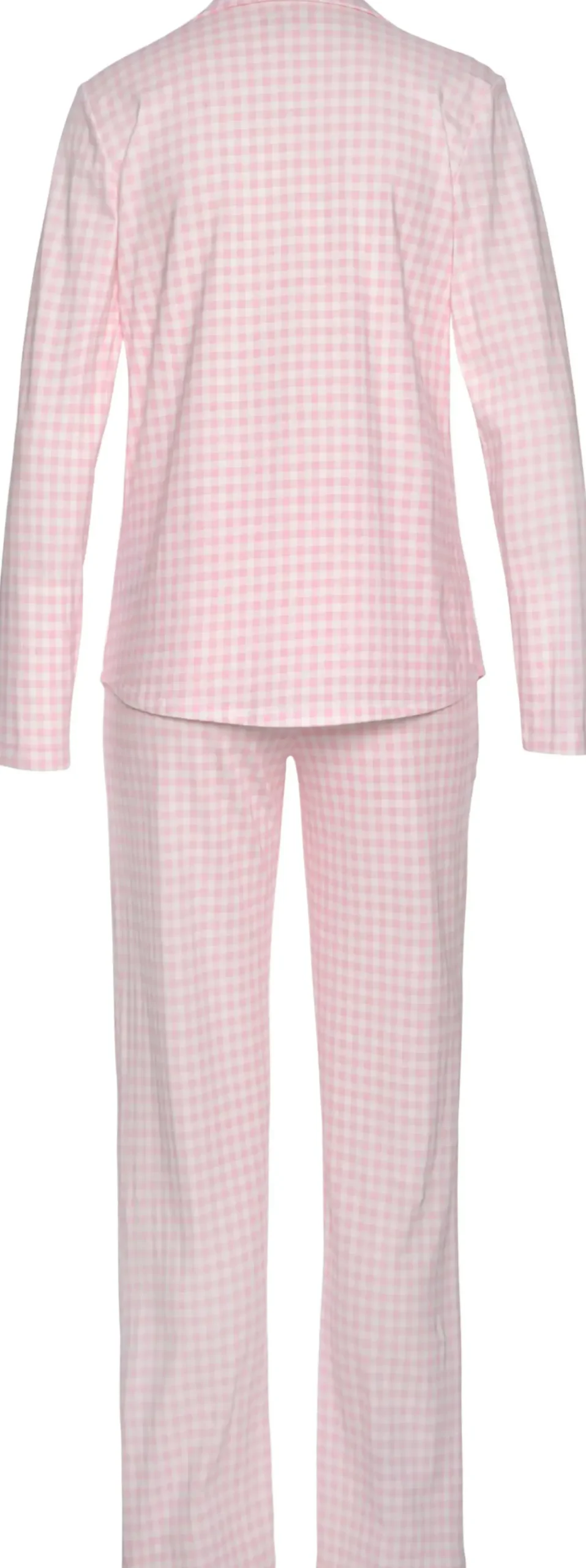 Nachtwäsche|Vivance Dreams Pyjama rosa-weiß