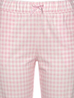 Nachtwäsche|Vivance Dreams Pyjama rosa-weiß