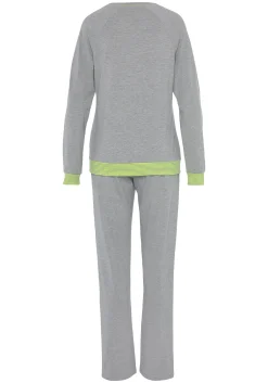 Nachtwäsche|Vivance Dreams Pyjama hellgrau-meliert