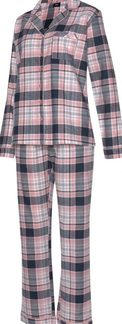Nachtwäsche|H.I.S Pyjama lila-blau-rosa-kariert