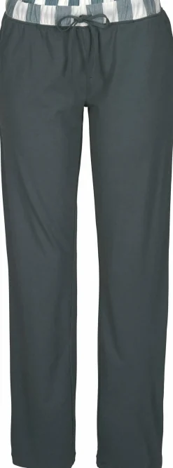 Nachtwäsche|Vivance Dreams Pyjama grau-weiß